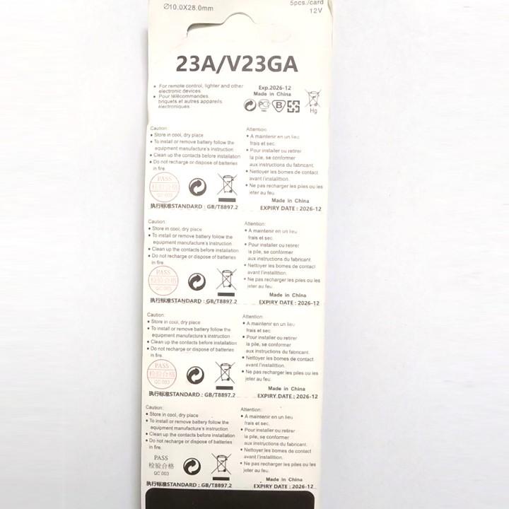 Pin 12V 23A và 12v 27A Dùng Cho Remote RF, Cửa Cuốn, Smark Key Xe Máy Ô tô Có 2 Loại Rời Và Loại Vỉ
