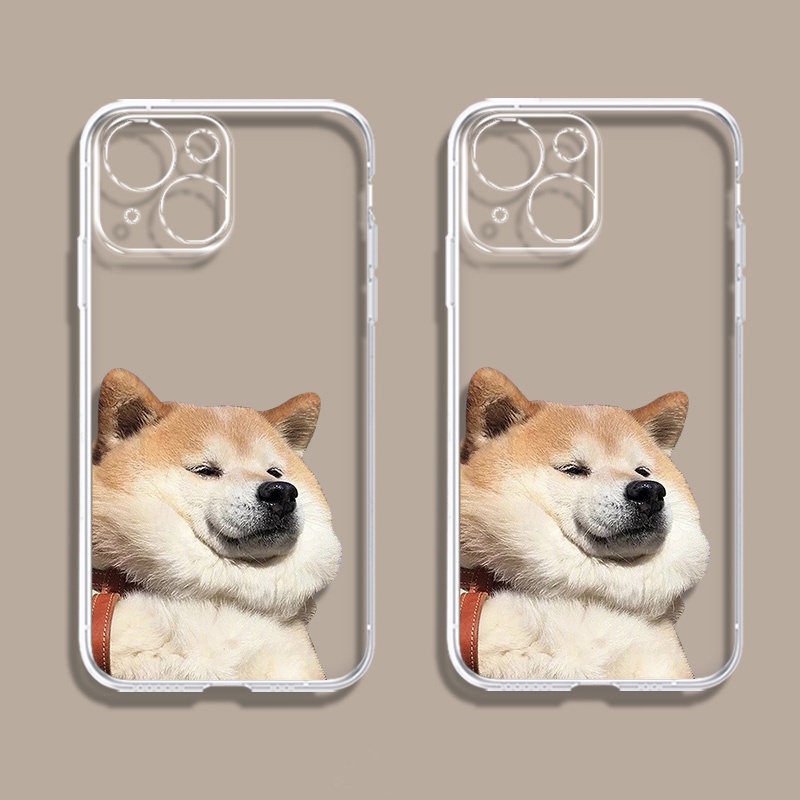 Ốp điện thoại iphone cạnh vuông chó mặt béo siêu đáng yêu cho 6/6splus/7/7plus/8/8plus/x/xr/xs/11/12/13/14/pro/max