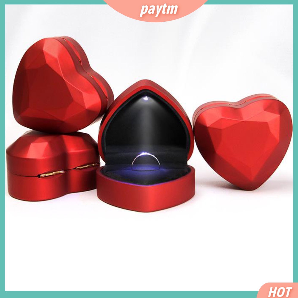 {PTM} Hộp đựng nhẫn cưới hình trái tim