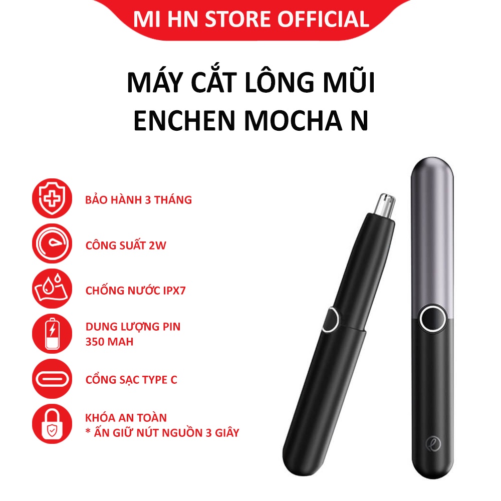 Máy Cắt Tỉa Lông Mũi ENCHEN Mocha N IPX7 Chống Thấm Nước - Bảo hành 3 tháng