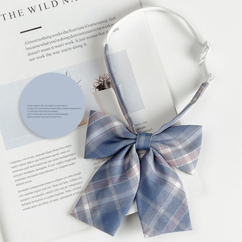 Yoioi Thắt Nơ Đồng Phục Học Sinh In Họa Tiết Kẻ Sọc Cổ Điển Có Thể Điều Chỉnh Phong Cách Preppy Nhật Bản Cho Nữ