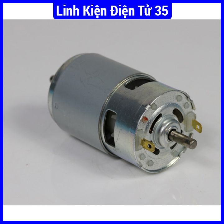 Động cơ 775 điện áp 12-24VDC tốc độ 12000V/P siêu khỏe trục D, đơn, kép