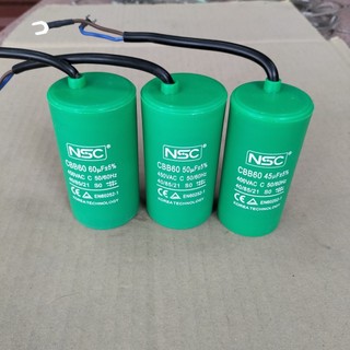 Tụ điện dùng cho máy bơm, mô tơ 1 pha, nsc 45uf, 50uf, 60uf