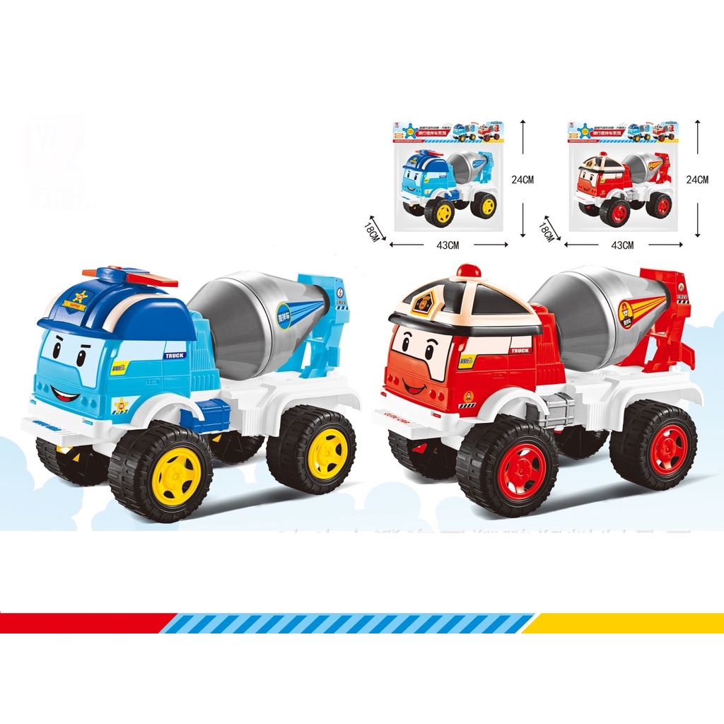 Đồ chơi MÁY XÚC poli cho bé siêu to, có thể dễ dàng điều chỉnh cần múc và di chuyển TKMB68