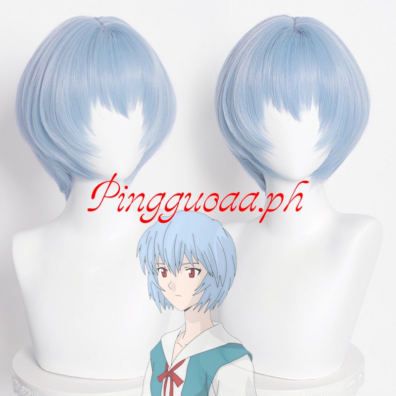 Manmei Rei Ayanami Cosplay EVA Cosplay Women 30cm Short Blue Wig Cosplay Anime Cosplay Wigs Heat Resistant Synthetic Wigs Halloween