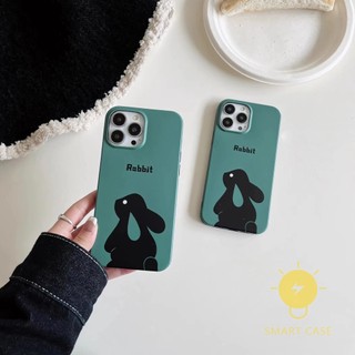 Case For iPhone 14 Pro Max [Simple Rabbit] Phone Case For iPhone 14 Pro Max Plus 13 12 Mini 11 X XS Max XR SE 8 7 Aesthetic Ins Newest Fashion Korean Style Retro Classic Cute Cartoon Couple Shockproof Protective TPU Cover Shell