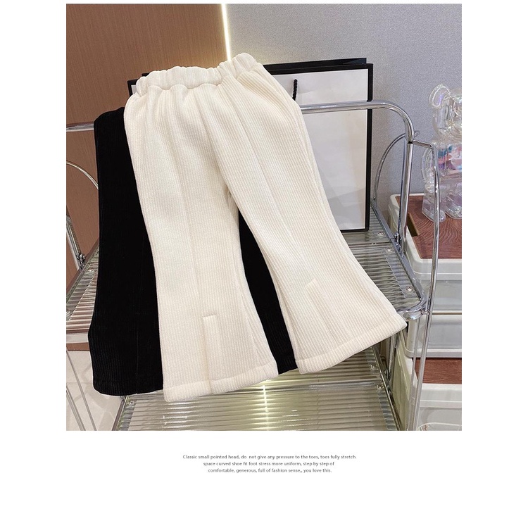 Quần Ống Loe Nhung Lót Nỉ Nhung Cao Cấp Cho Bé Gái