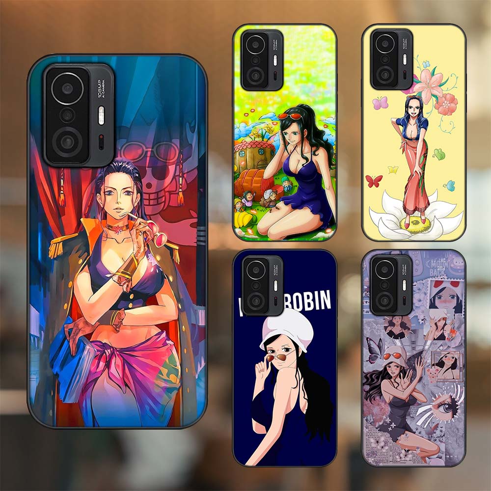 Ốp lưng Xiaomi 11T Pro 5G viền đen in hình Nico Robin One Piece Đảo Hải Tặc