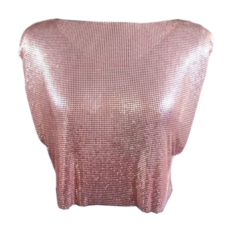 Áo Croptop Sát Nách Dáng Rộng Đính Kim Sa Lấp Lánh Thời Trang Cho Nữ