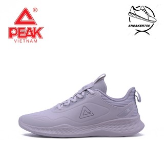 Giày chạy bộ nam thoáng khí peak running e223097h – màu ghi