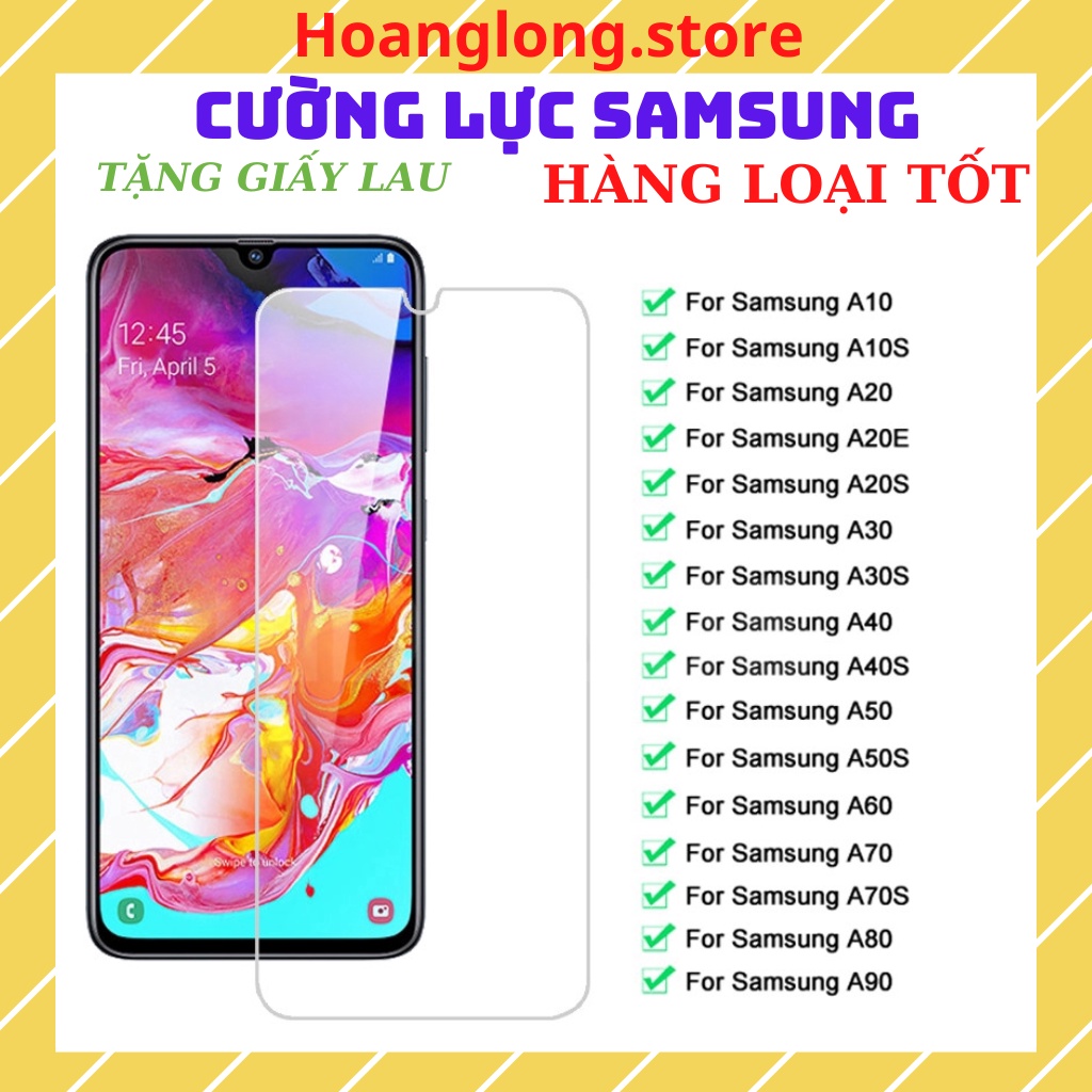 Kính Cường Lực Samsung Không Full A3,A5 2015,A5 2016,A5 2017,A6,A6 plus A7 2017,A7 2018,A8 Plus,A8 S