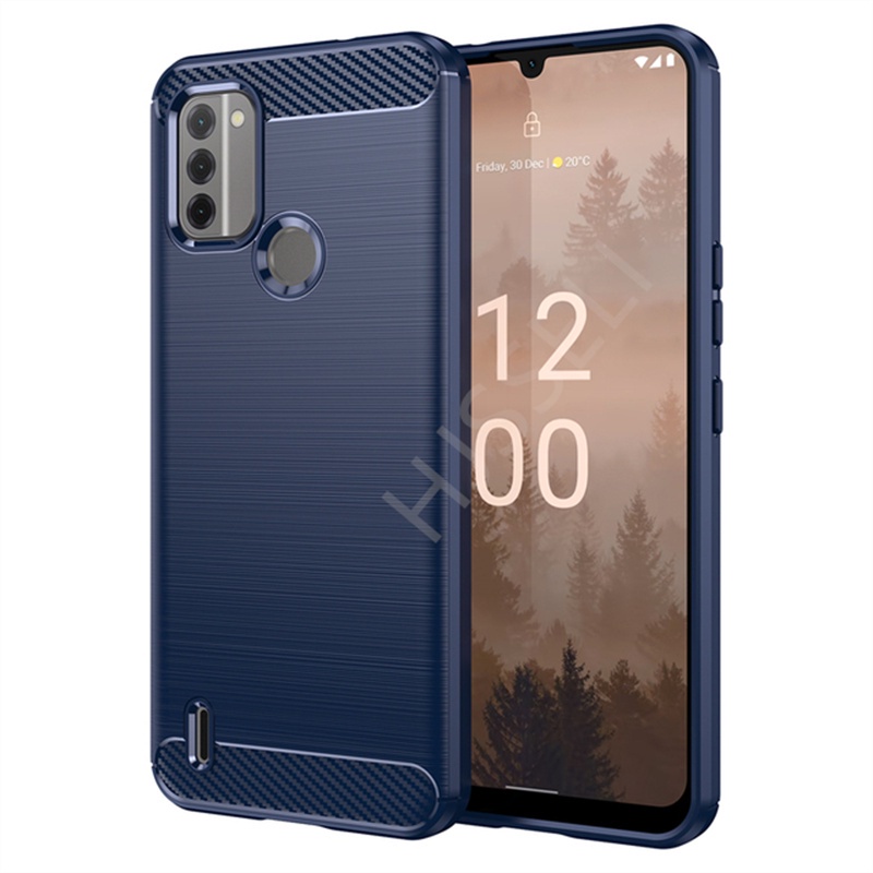 Ốp Điện Thoại TPU Dẻo Họa Tiết Sợi Carbon Sang Trọng Cho Nokia C31 NokiaC31 C 31