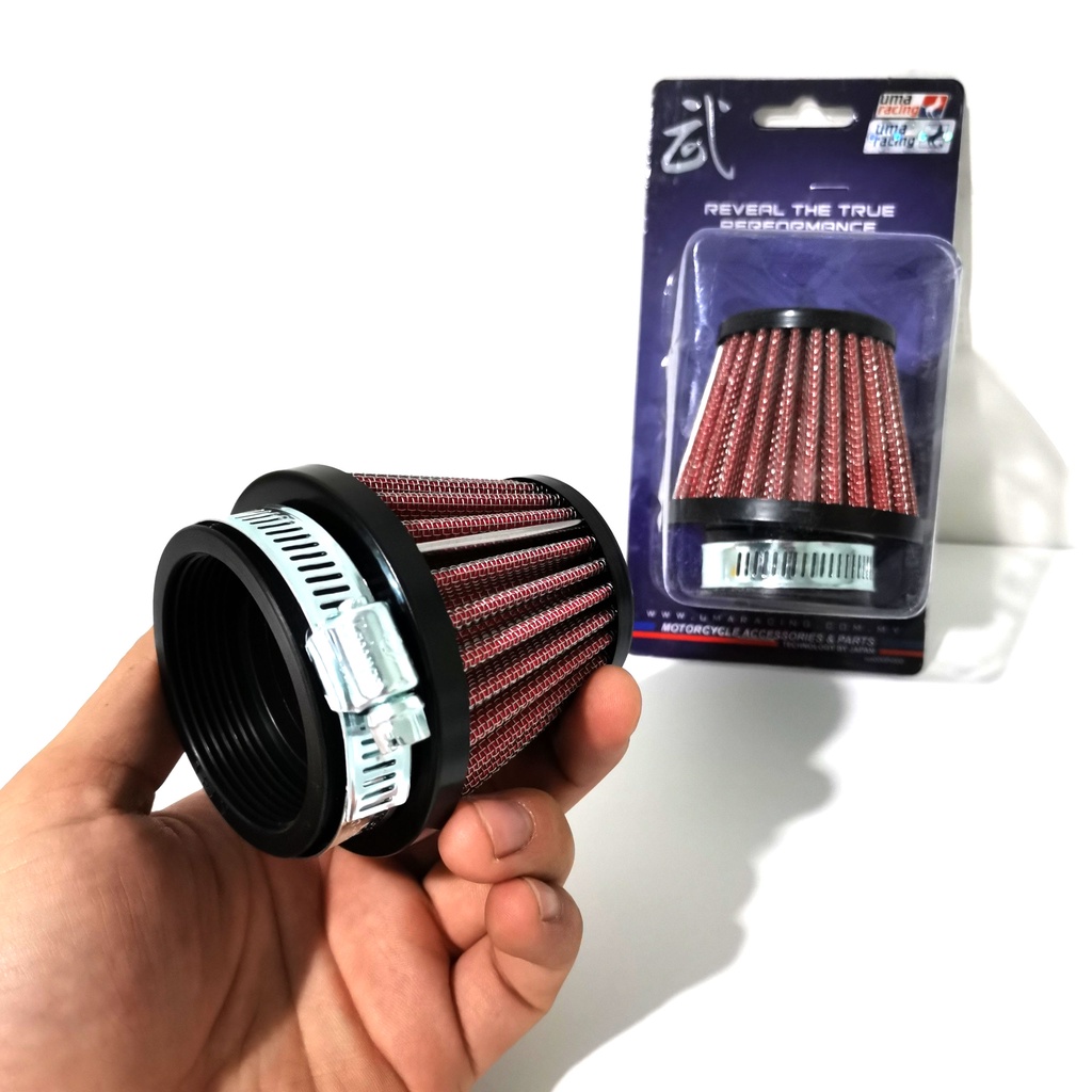Lọc gió trụ bánh ú Uma Racing size 35, 38 và 48 chính hãng cho xe zin, pô e