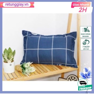 Vỏ gối nằm 40x60cm,vải cotton poly mềm mịn,có chọn mẫu,hcm-mẫu kẻ râu
