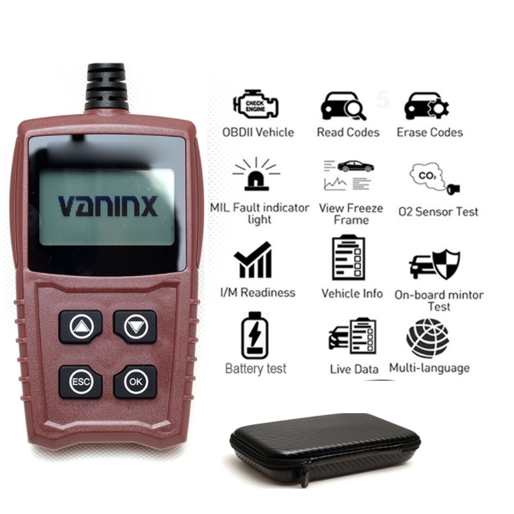 [Hàng Sẵn] Máy quét OBD2 Bộ đọc mã lỗi động cơ Công cụ chẩn đoán cầm tay đa chức năng dành cho ô tô 【Spring061】