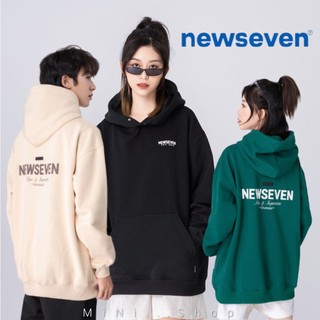 Áo hoodie newseven signature basic. áo n7 nỉ bông chui đầu.