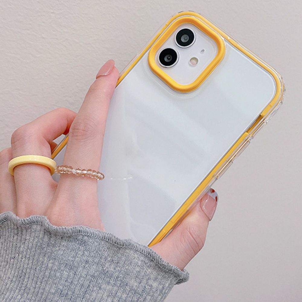 Ốp Điện Thoại TPU Mềm Bo Viền 3 Trong 1 Màu Macaron Chống Vỡ Cho IPhone 14 13 12 11 Pro Max X Xs XR 8 7 Plus