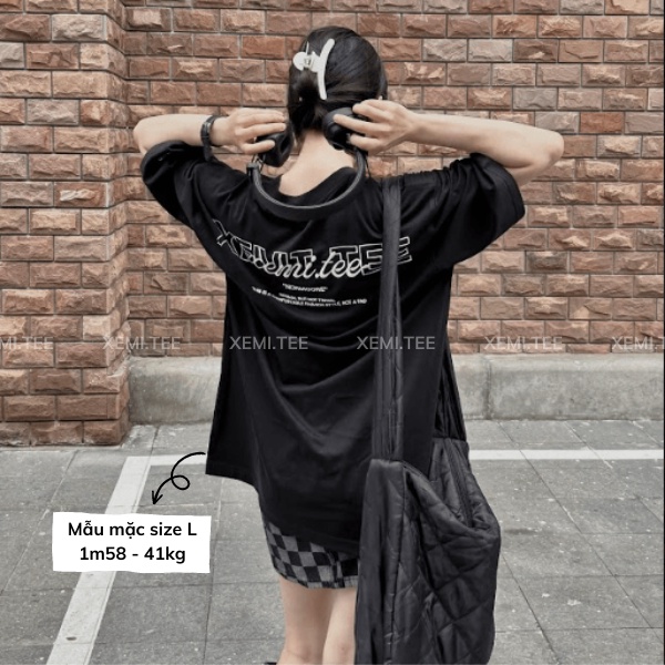 Áo thun local brand Xemi.tee form unisex dòng Signature Tee ver 1.0 giá rẻ màu đen