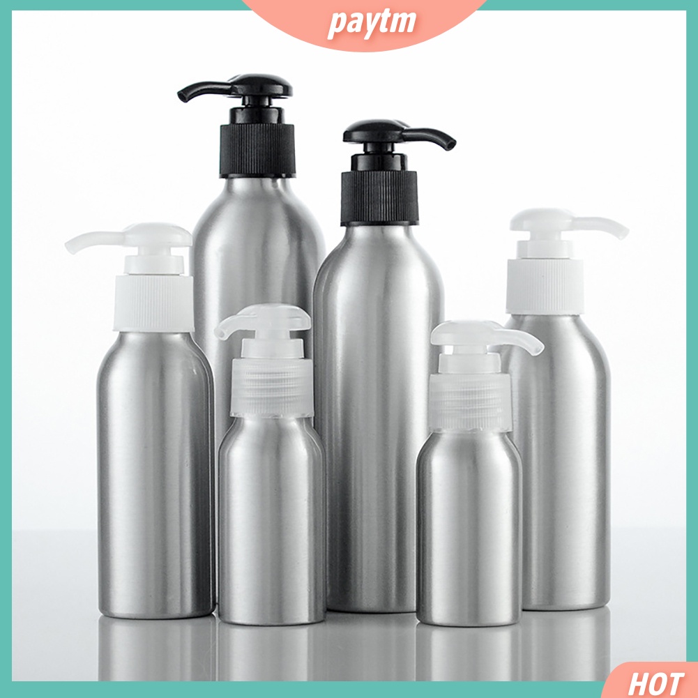 (PTM) Set bình đựng vòi nhấn bằng nhôm cho kem dưỡng ẩm dầu gội sữa tắm 40-250ml