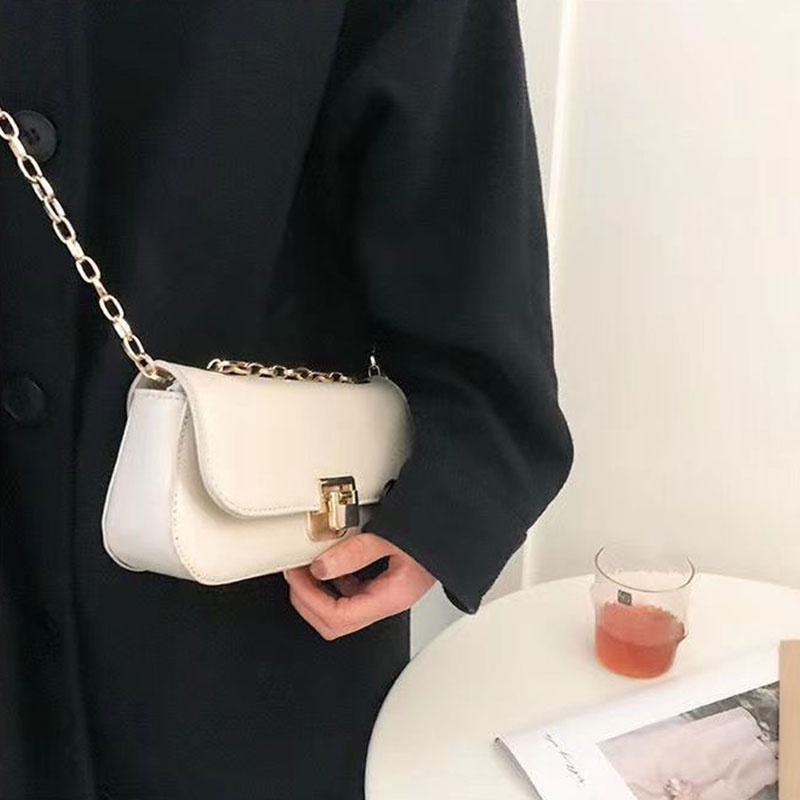 Mischa Túi Xách Da PU Màu Trơn Phong Cách Phương Tây Thời Trang Cao Cấp