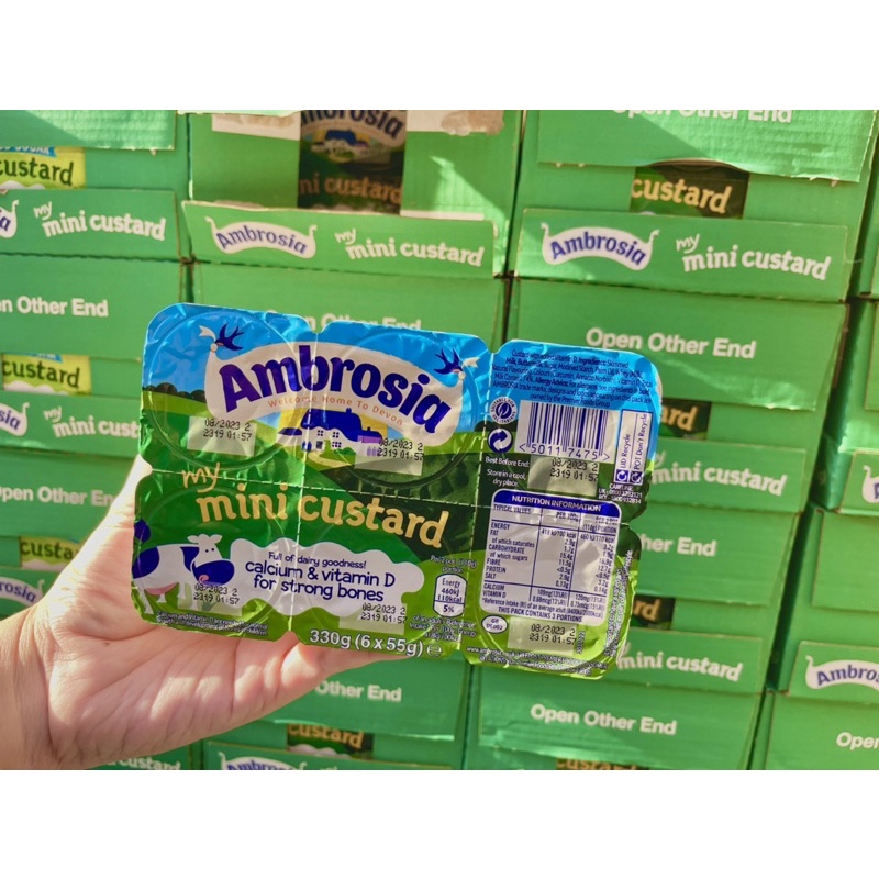 Váng Sữa Ambrosia mini vỉ 6 hũ của UK