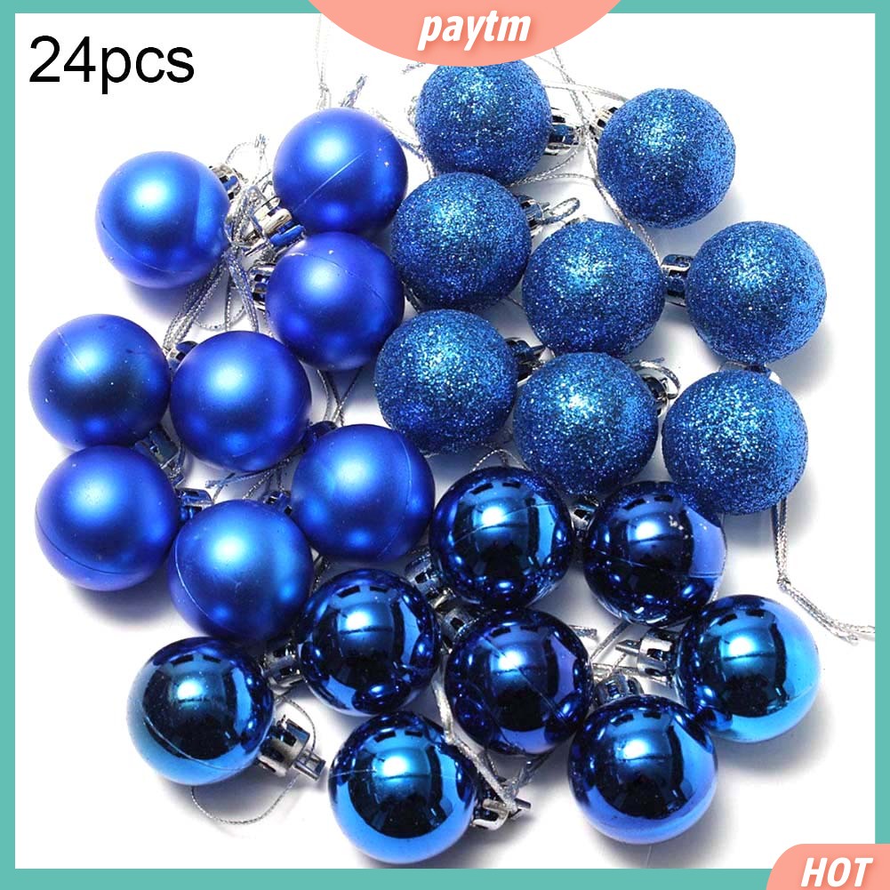 [PTM] Set 24 Quả Châu Nhựa 3cm Trang Trí Cây Thông Noel