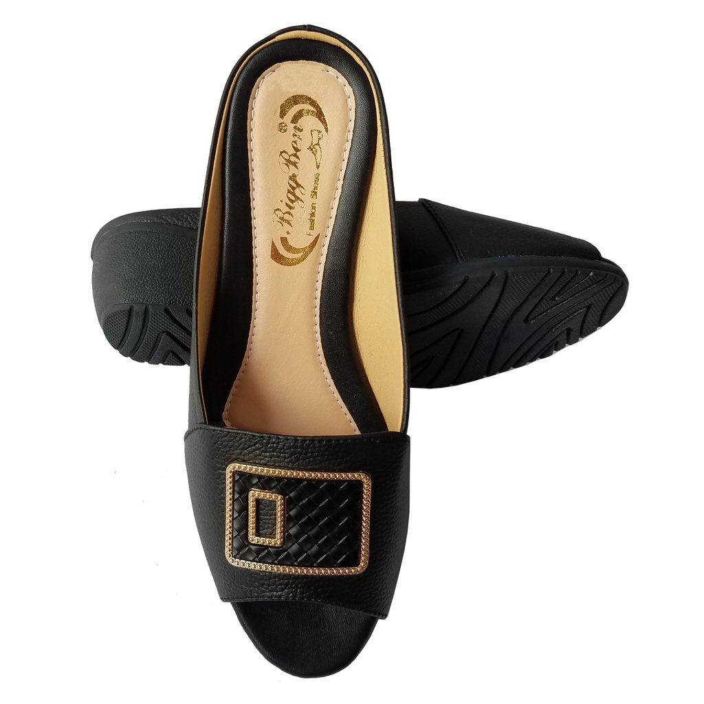 Dép Sục Nữ Da Bò Thật BIGGBEN Cao 4,5 Phân HKD337