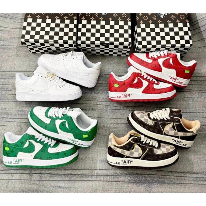 Giày Nike_LV AF1, Giày Air Force 1 LV 3 Phiên Bản Màu Sắc Nam Nữ Thể Thao Thời Trang Hàng Cao Cấp Full BoxTất vớ nam nữ
