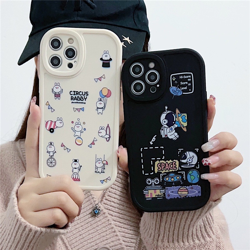 Ốp Điện Thoại Mềm In Hình Cặp Đôi Không Gian Cho Vivo Y35 V25 V25e Y22 Y16 Y02s Y20a Y20i Y11s Y21T Y33T