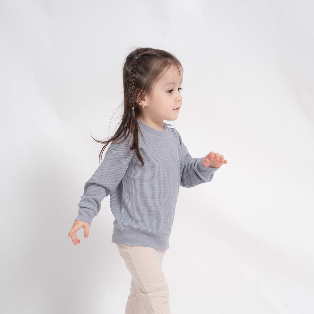 Bubaby Áo dài tay cổ tròn vải Sợi Tre Bông từ 6m-4y BBC310400