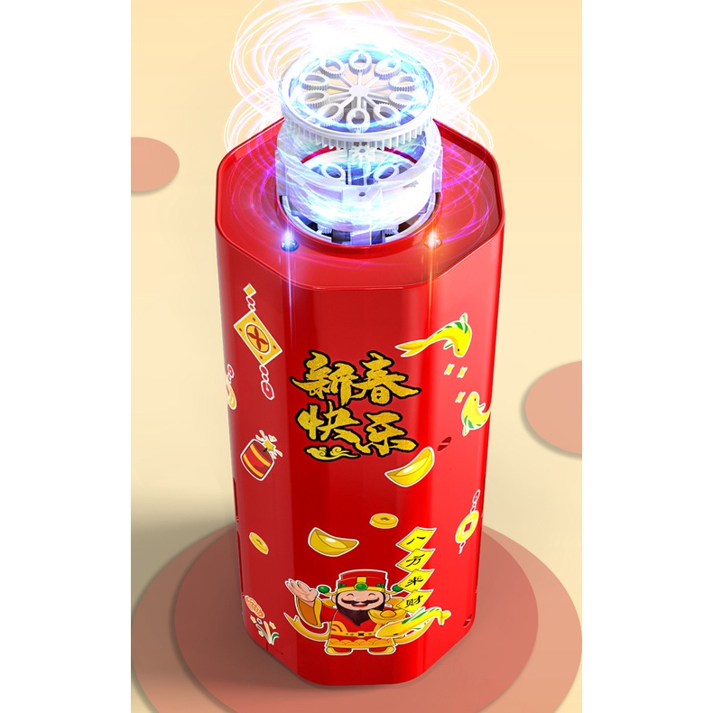 Máy tạo bong bóng pháo hoa 12 lỗ siêu đẹp-Máy Bắn Bong Bóng Bằng Xà Phòng, Loa Phun Bong Bóng Tự Động Có Đèn