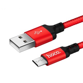 Cáp sạc nhanh Hoco X14 Micro dây dù bện chống đứt dài 2M cho Android ( Đỏ )