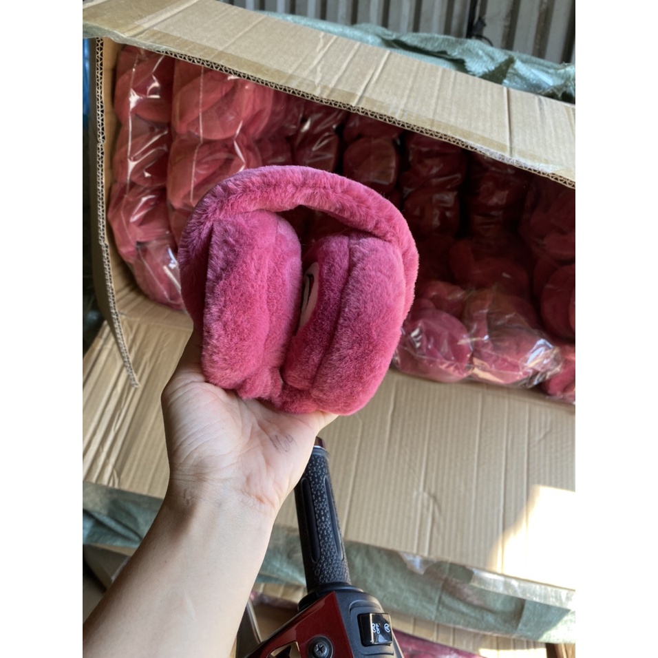 Mũ Tai Bèo Vải Lông Cừu+ khăn+ bịt tai Chống Lạnh Họa Tiết Gấu Dâu Tây Disney Thời Trang Thu Đông loại 1 2022