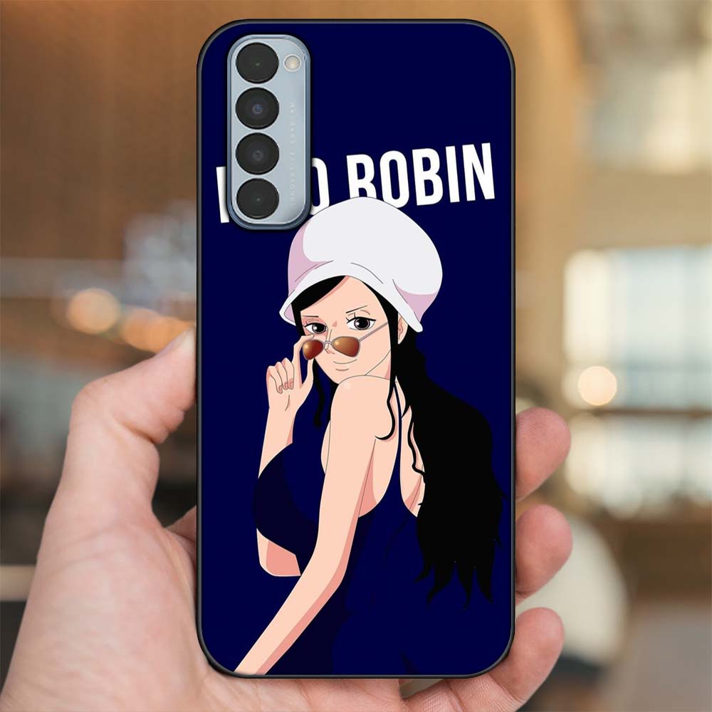 Ốp lưng Oppo Reno 4 Pro viền đen in hình Nico Robin One Piece Đảo Hải Tặc