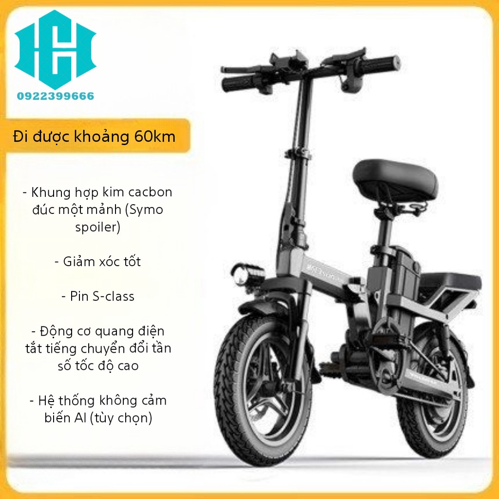 Xe điện có thể gấp gọn chạy pin lithium