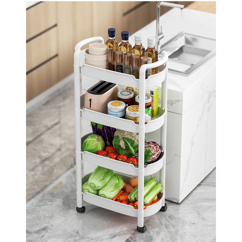 Munroe Kệ Đựng Đồ Ăn Vặt Nhiều Tầng Có Bánh Xe Di Chuyển Đa Năng Cho Nhà Bếp / Ký Túc Xá / Phòng Ngủ / Phòng Tắm