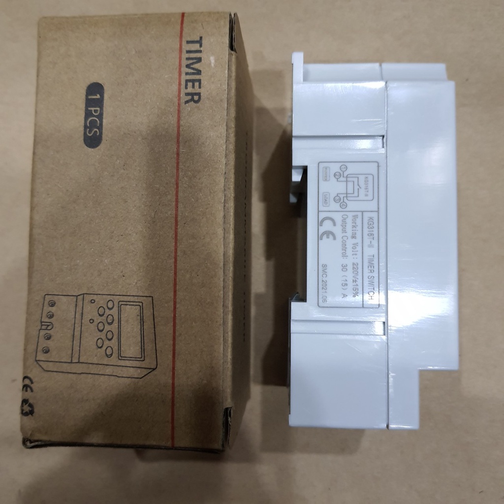 Thiết bị hẹn giờ bật tắt biển quảng cáo máy bơm đèn đường công suất lớn 25A 3000W KG316t-ii cong tac hen gio o cam