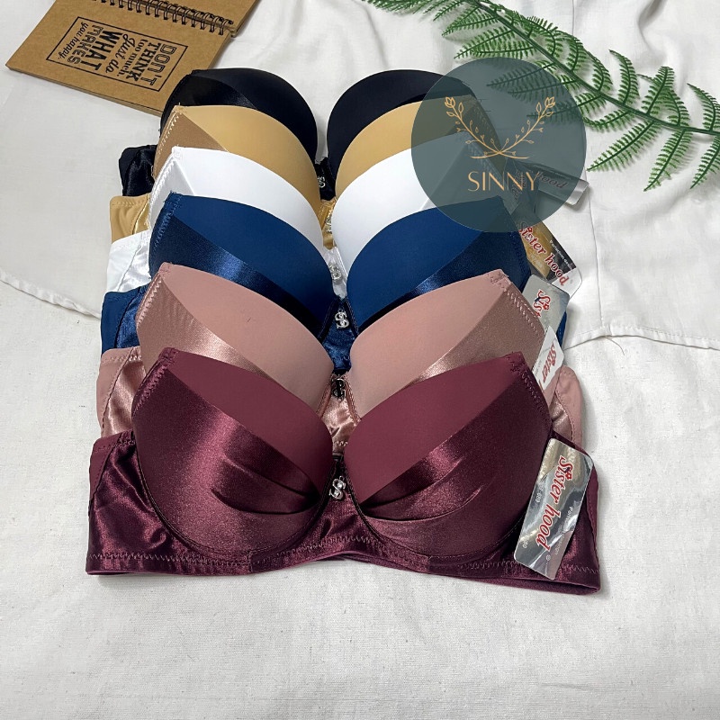 Áo Ngực Thái Lan Sisterhood dành cho học sinh, áo lót nâng nhẹ 2cm viền vải bóng bắt mắt mã 689, Sinny