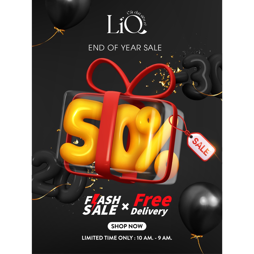 Decal dán kính Poster Sale, End of Year, Mega Sale