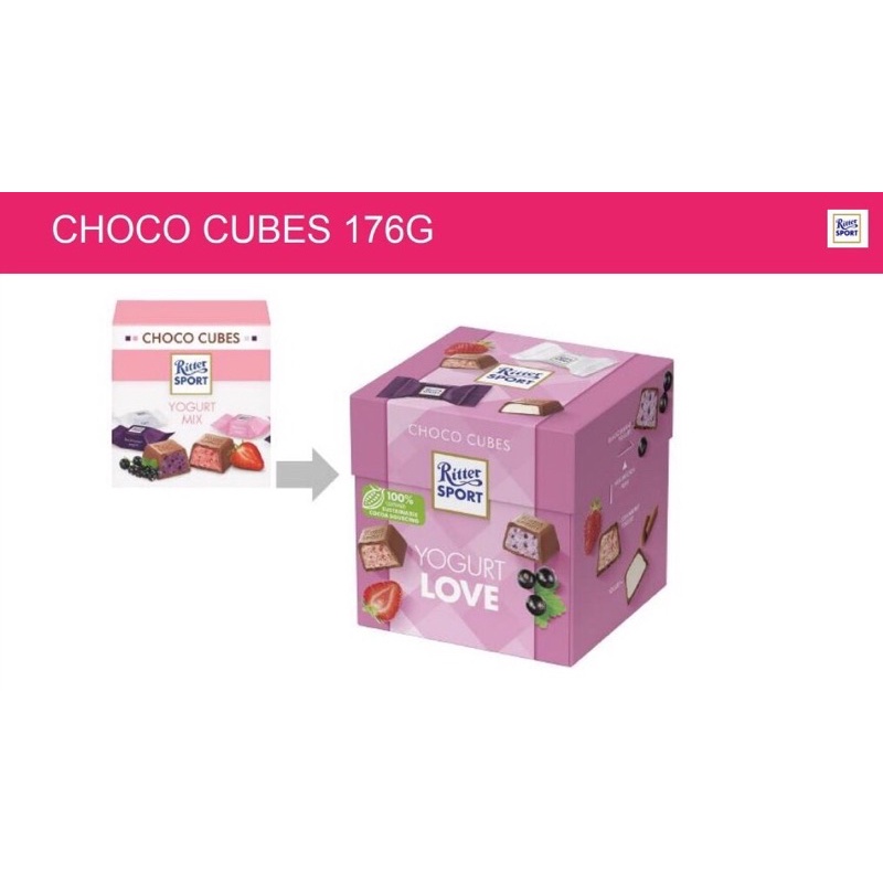 Kẹo Socola Viên Hỗn hợp Ritter Sport Choco Cubes 176g
