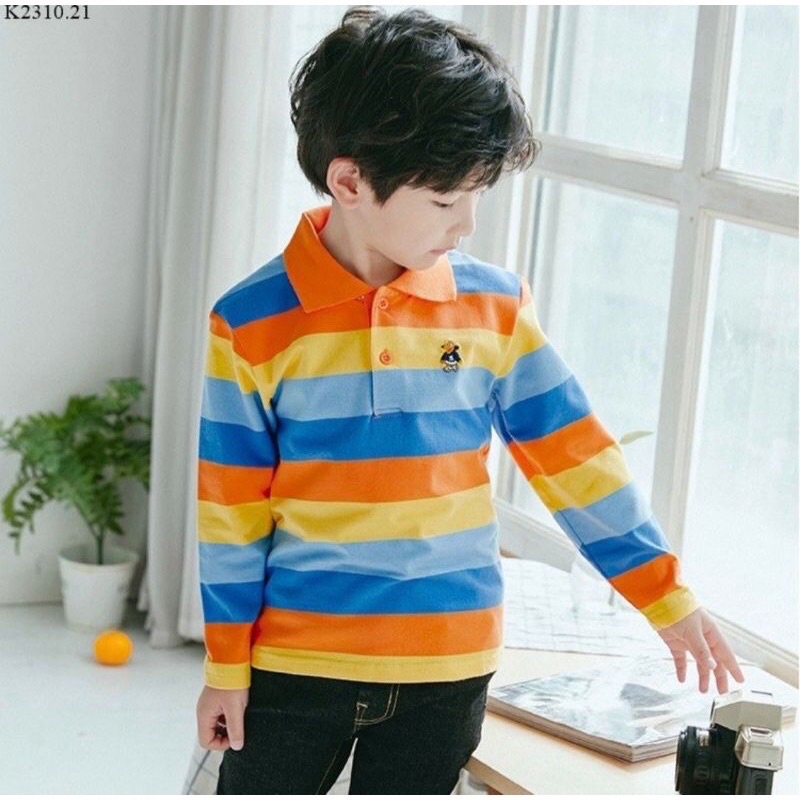 Áo Polo Dài Tay Size Đại Cho Bé Đến 50kg Hàng QC Chất Đẹp