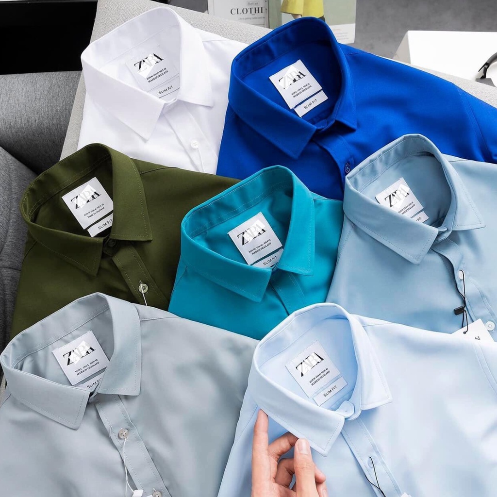 Áo Sơ Mi Nam Trơn Tay Dài GEN ALPHA ZA.RA cổ Đức, vải chéo mềm mịn hạn chế nhăn, nhiều màu, dễ mặc | BigBuy360 - bigbuy360.vn