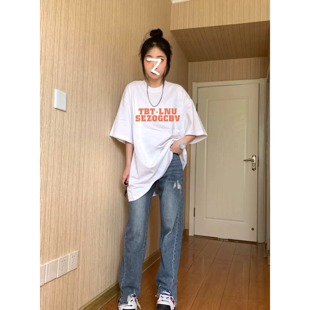 RDGF Shopee Mall Áo Thun Nữ Tay Ngắn Dáng Rộng Phong Cách Âu Mỹ Thời Trang Cá Tính