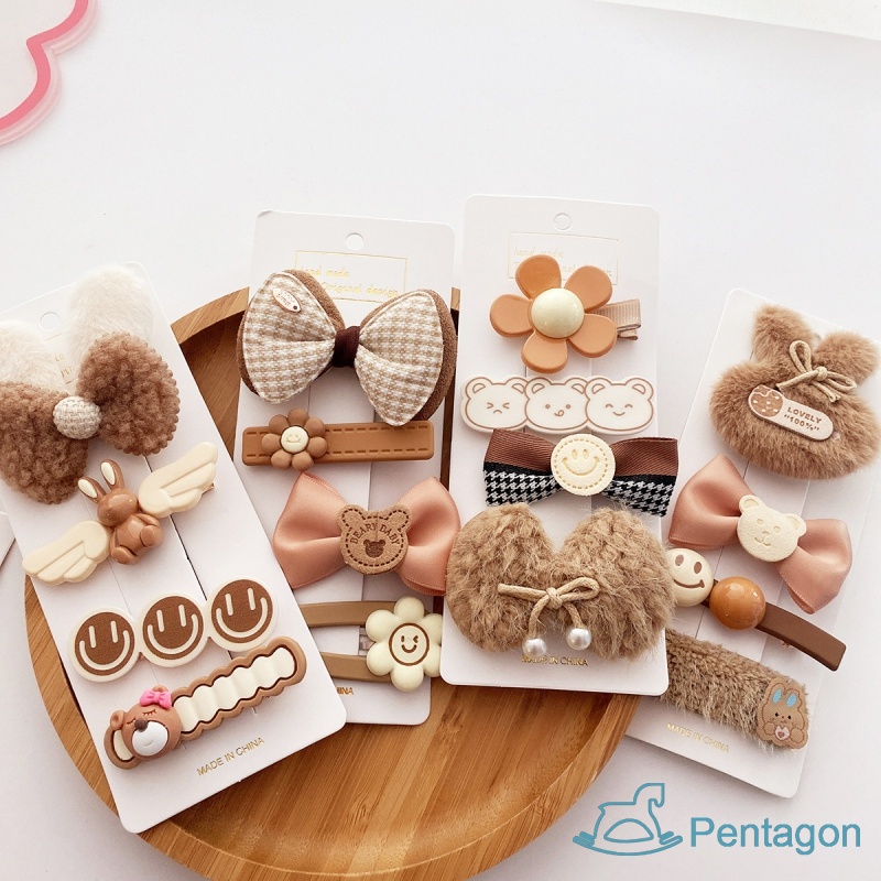 Set 4 Kẹp Tóc Nơ Dễ Thương Cho Bé Gái