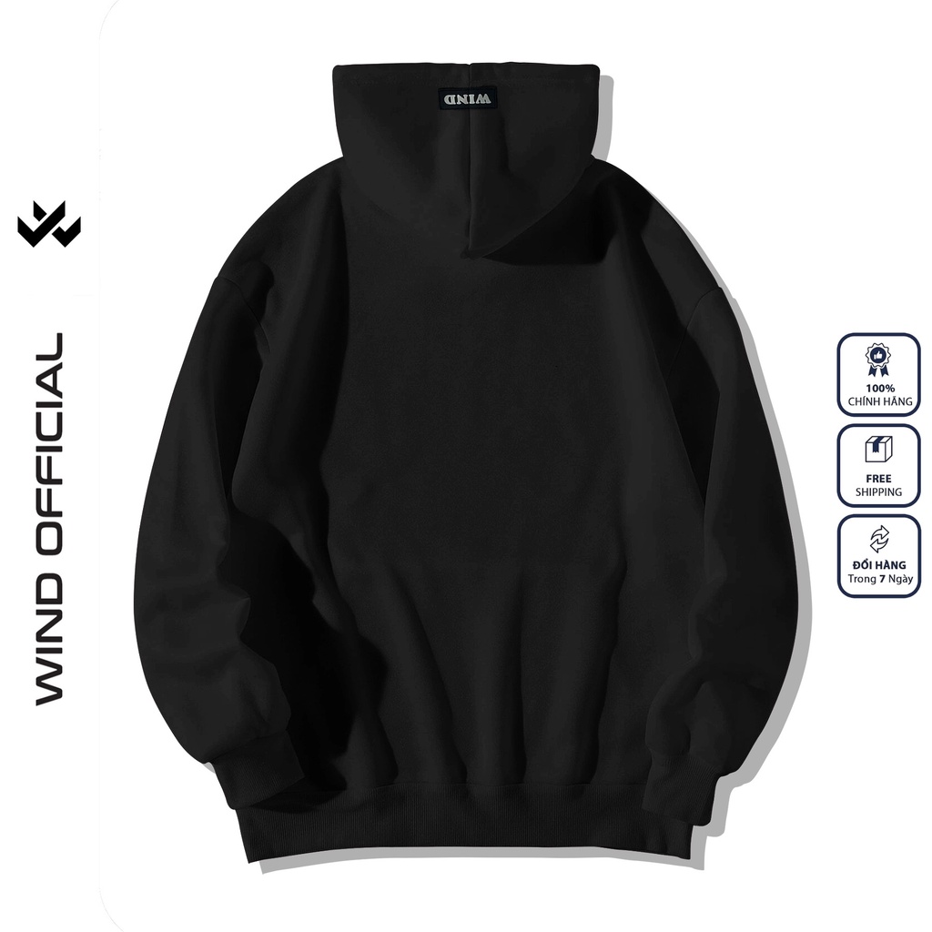 Áo hoodie form rộng WIND unisex nỉ To Be Me thời trang nam nữ thu đông oversize