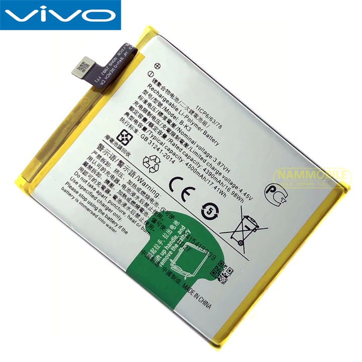 Pin Vivo S1 Pro, Y9S B-K3 4500mAh Zin + Tặng Keo Dán Pin + FreeShip