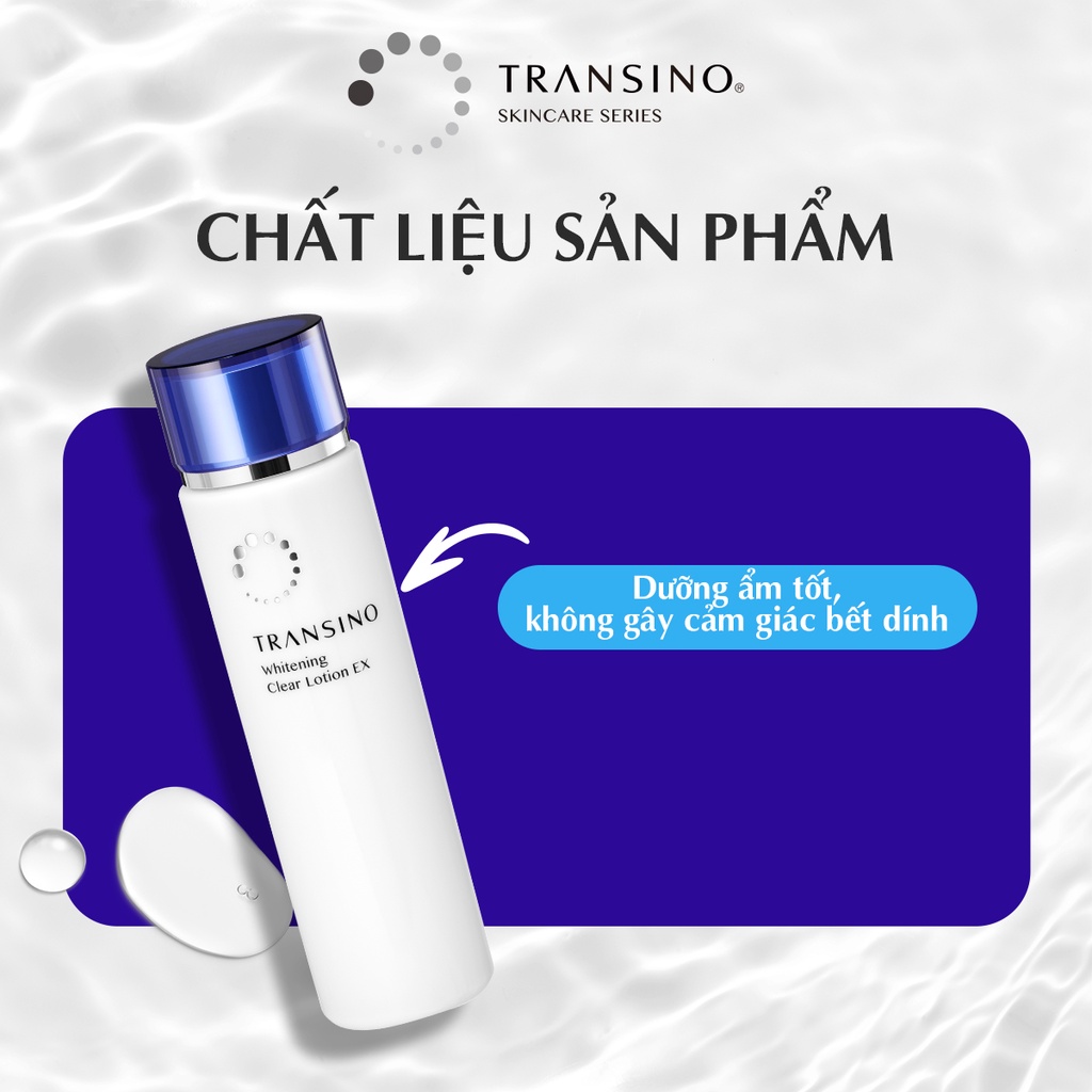 Nước Hoa Hồng Dưỡng Trắng Da TRANSINO Whitening Clear Lotion EX Thẩm Thấu Sâu Vào Da 150ml