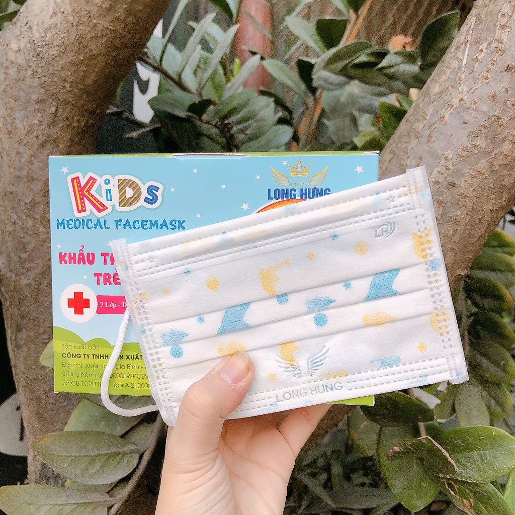 Khẩu Trang Y Tế Trẻ Em Kháng Khuẩn LOKA KIDs Mask In Hình Hoạ Tiết Cho Bé Từ 3-10 Tuổi