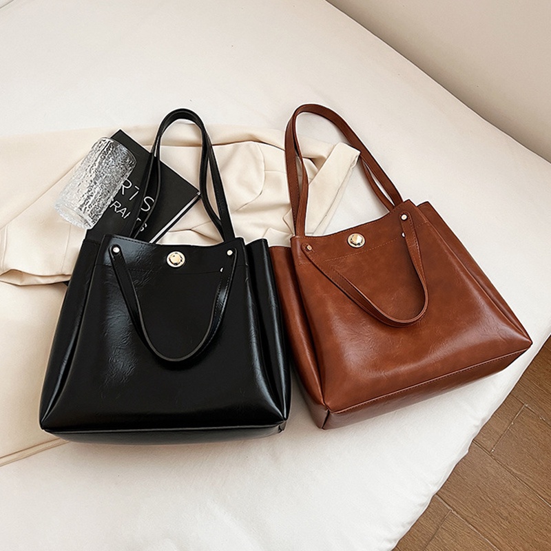 Túi Đeo Vai Da pu Sức Chứa Lớn Phong Cách Cổ Điển Cho Nữ