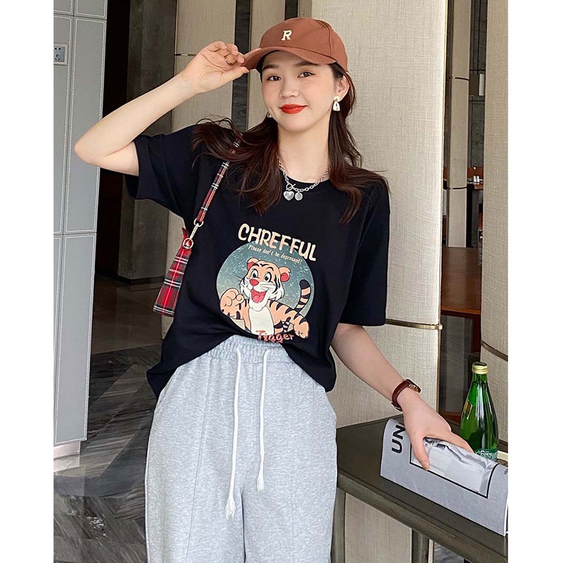 NRVP Áo Thun 100% Cotton Tay Ngắn Dáng Rộng